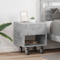 vidaXL Stolik nocny 2 pcs Betonowy szary 40,5 x 40 x 48 cm