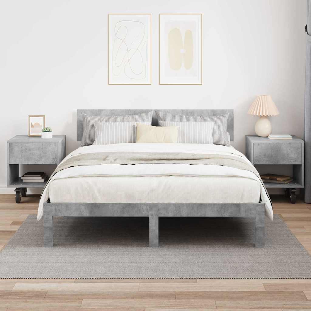 vidaXL Stolik nocny 2 pcs Betonowy szary 40,5 x 40 x 48 cm