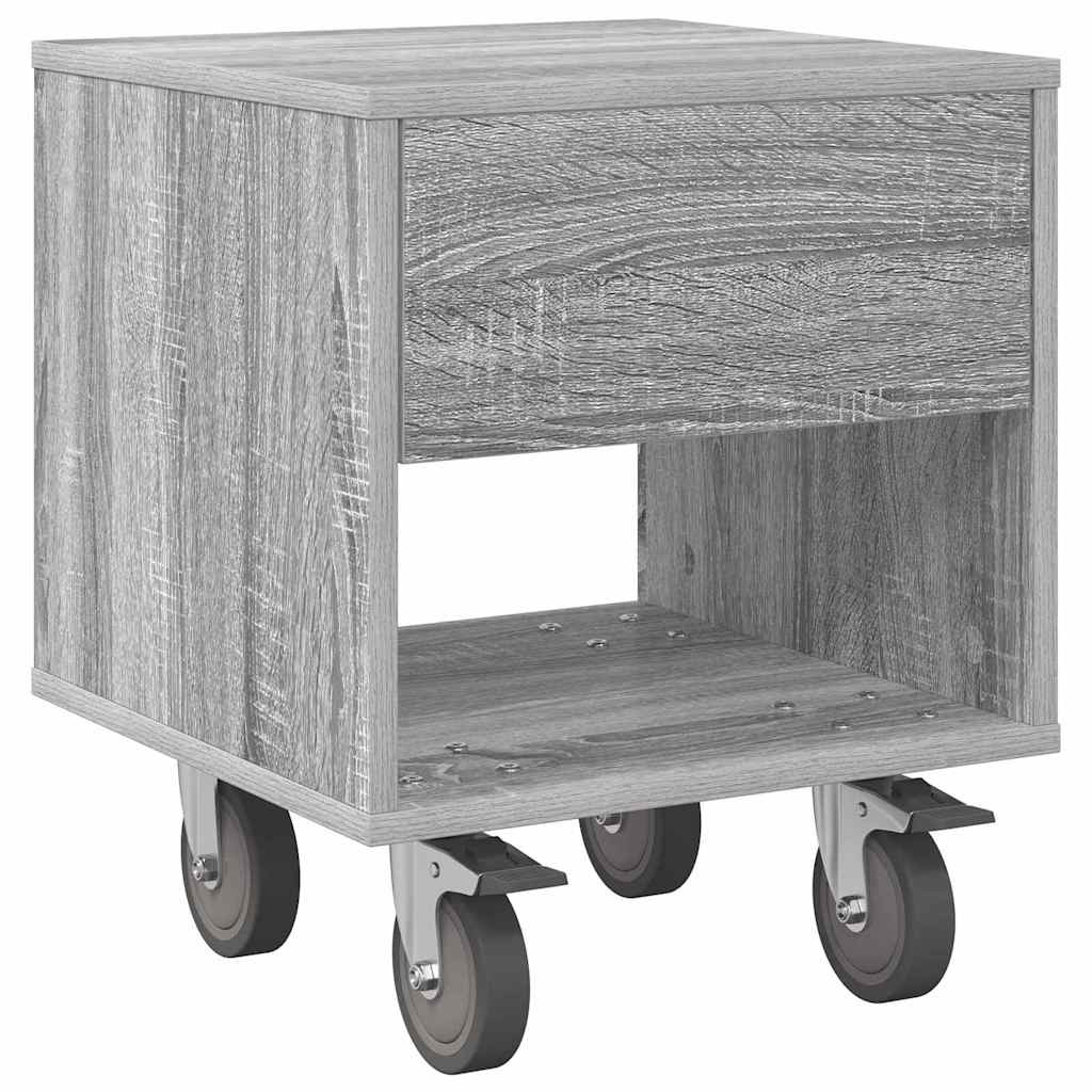 vidaXL Stolik nocny Szary Sonoma 40,5 x 40 x 48 cm