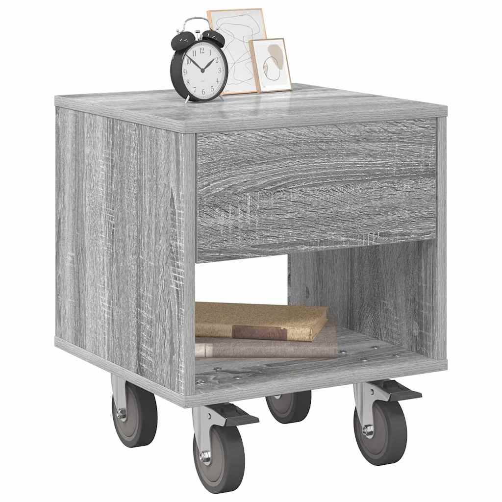 vidaXL Stolik nocny Szary Sonoma 40,5 x 40 x 48 cm