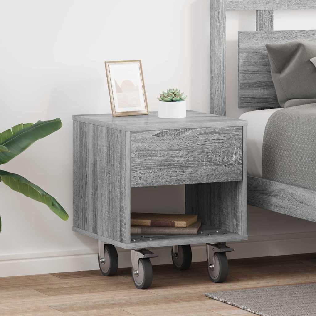 vidaXL Stolik nocny 2 pcs Szary Sonoma 40,5 x 40 x 48 cm