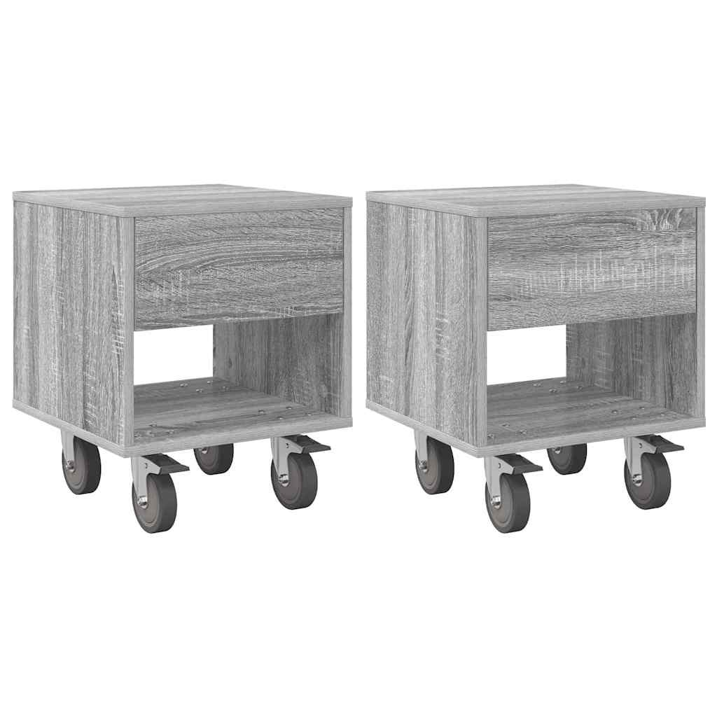 vidaXL Stolik nocny 2 pcs Szary Sonoma 40,5 x 40 x 48 cm
