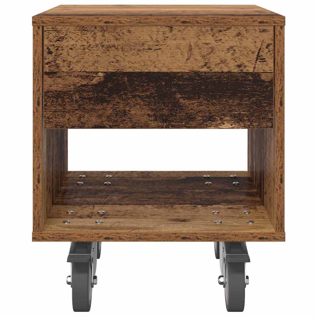 vidaXL Stolik nocny Stare drewno 40,5 x 40 x 48 cm