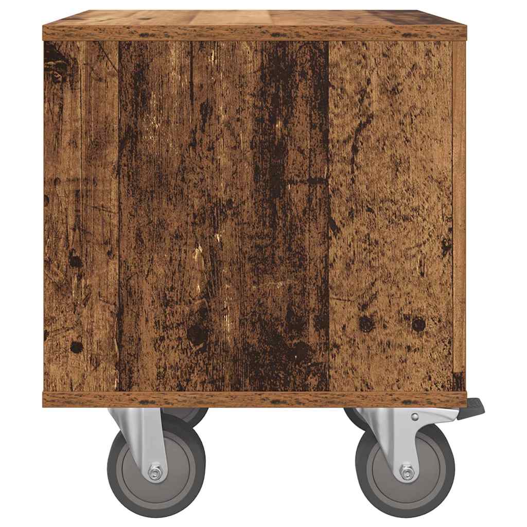 vidaXL Stolik nocny Stare drewno 40,5 x 40 x 48 cm Drewno inżynieryjne