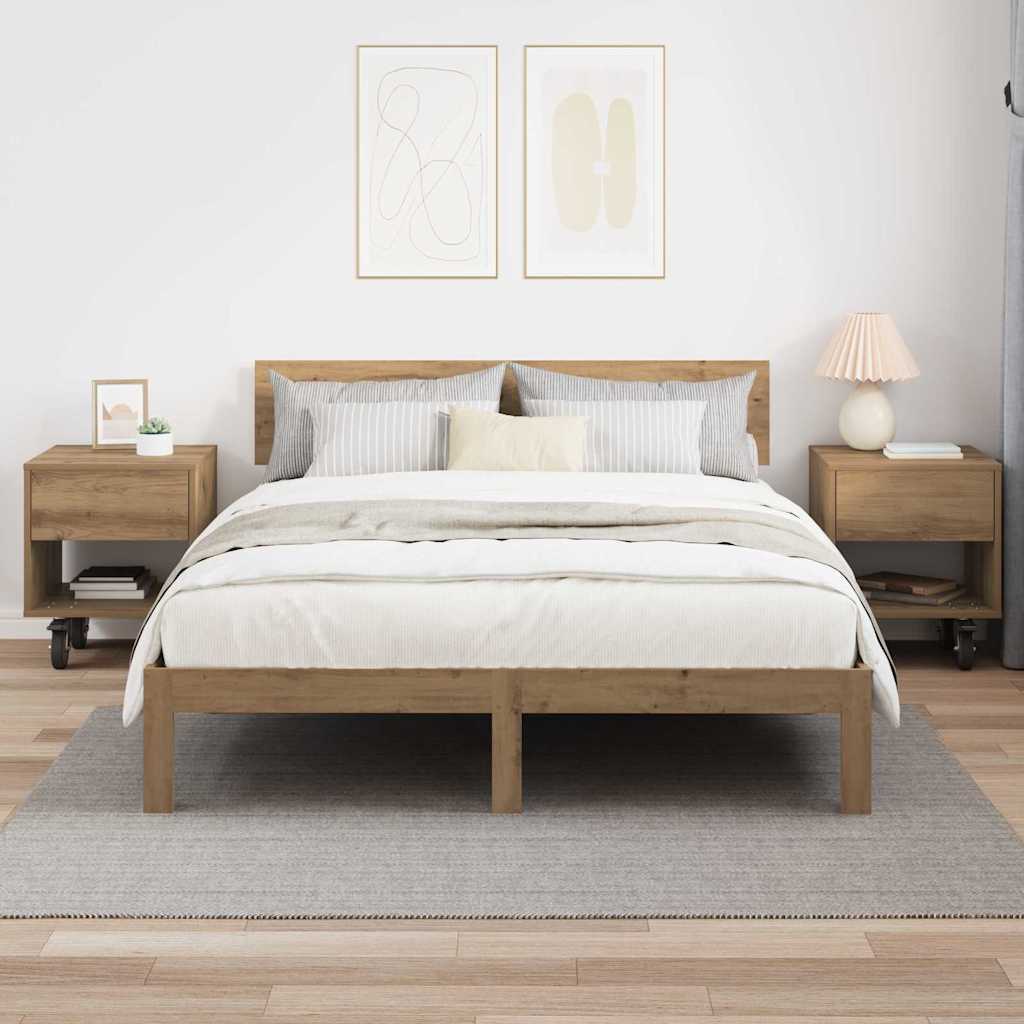 vidaXL Stolik nocny 2 pcs Dąb rzemieślniczy 40,5 x 40 x 48 cm