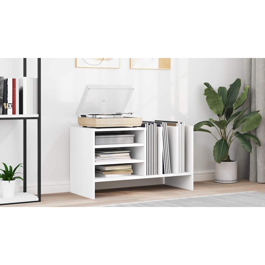 vidaXL Szafka na płyty winylowe Biały 78,5 x 35 x 45 cm
