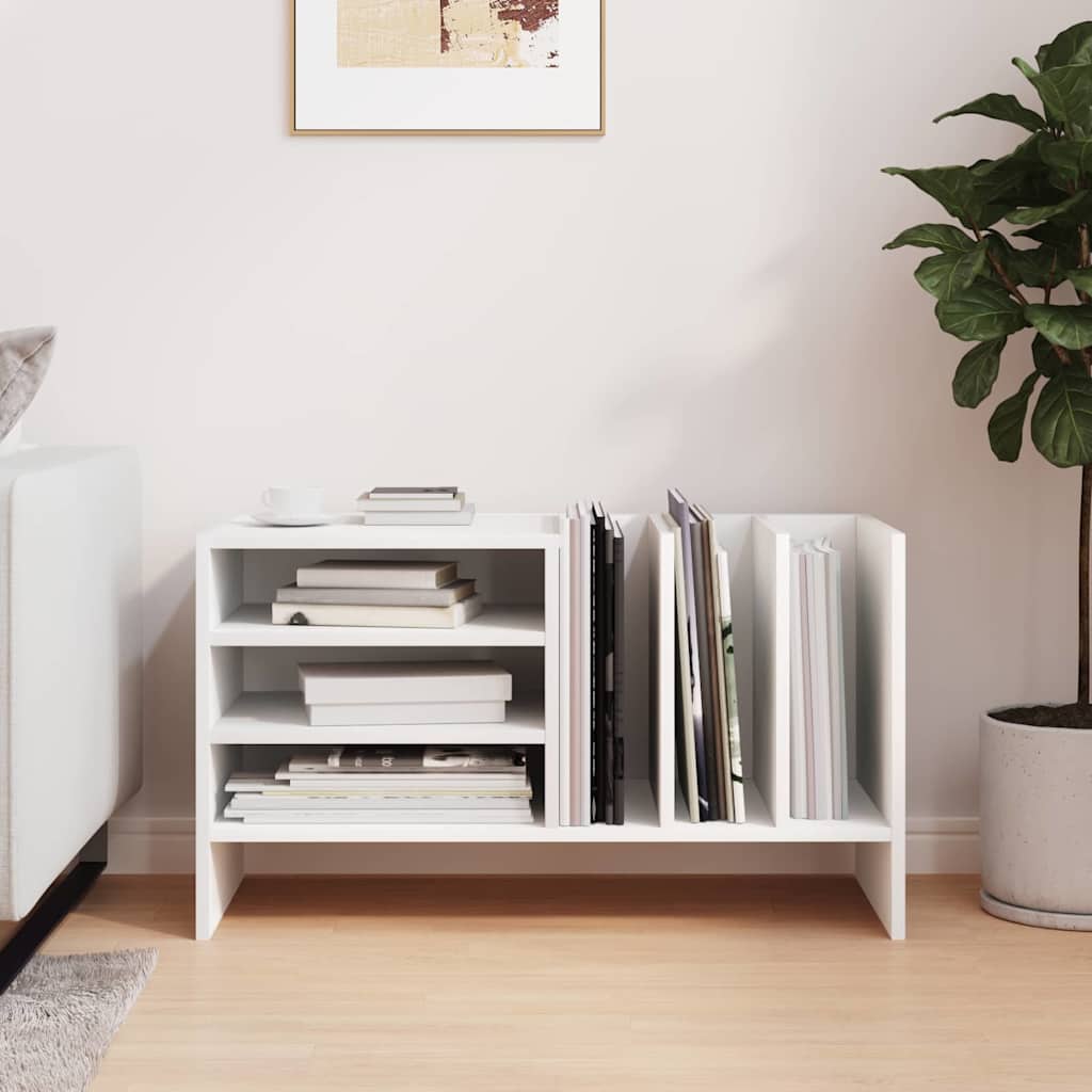 vidaXL Szafka na płyty winylowe z półką Biały 78,5 x 35 x 45 cm
