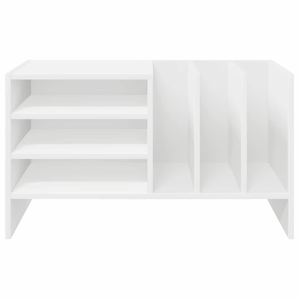 vidaXL Szafka na płyty winylowe z półką Biały 78,5 x 35 x 45 cm