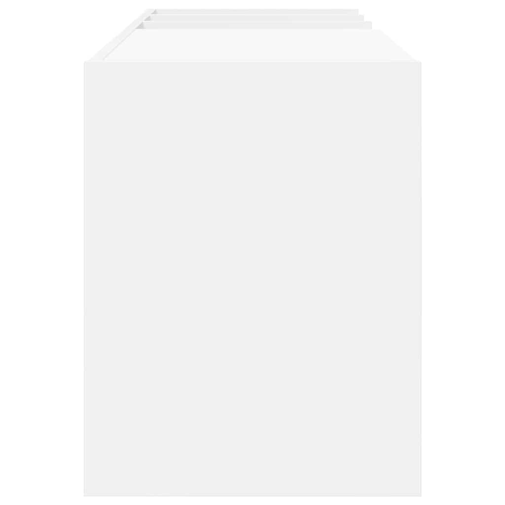 vidaXL Szafka na płyty winylowe z półką Biały 78,5 x 35 x 45 cm