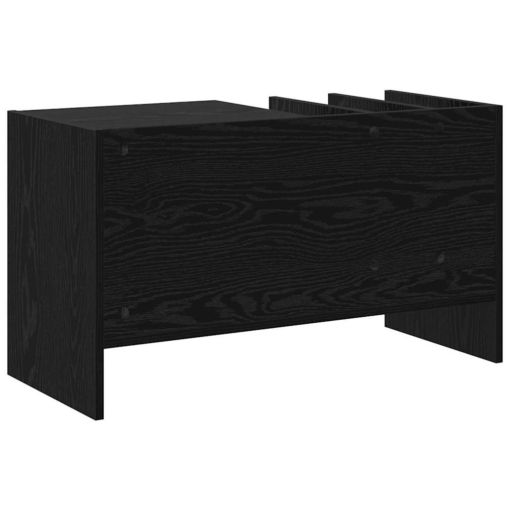 vidaXL Szafka na płyty winylowe z półką Czarny Dąb 78,5 x 35 x 45 cm