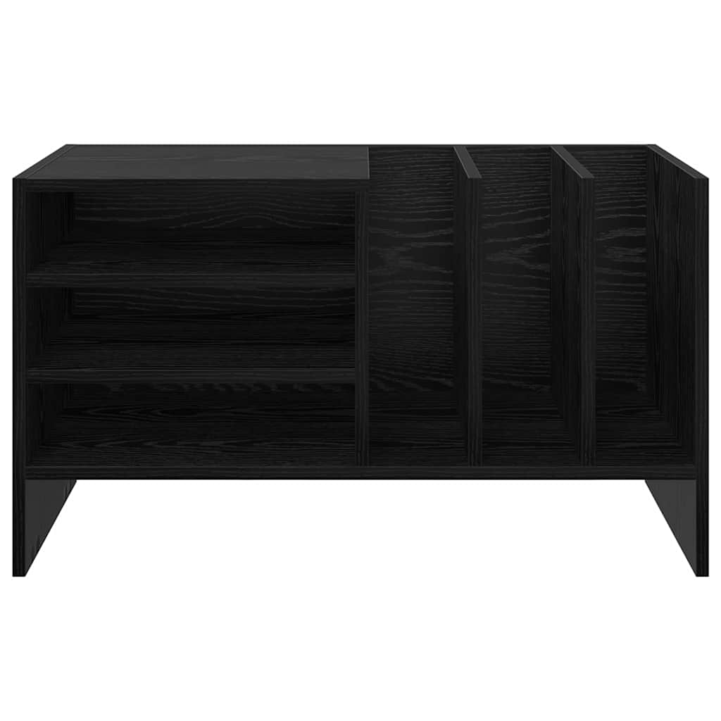 vidaXL Szafka na płyty winylowe z półką Czarny Dąb 78,5 x 35 x 45 cm