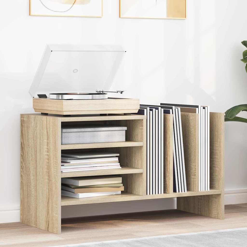 vidaXL Szafka na płyty winylowe z półką Dąb Sonoma 78,5 x 35 x 45 cm