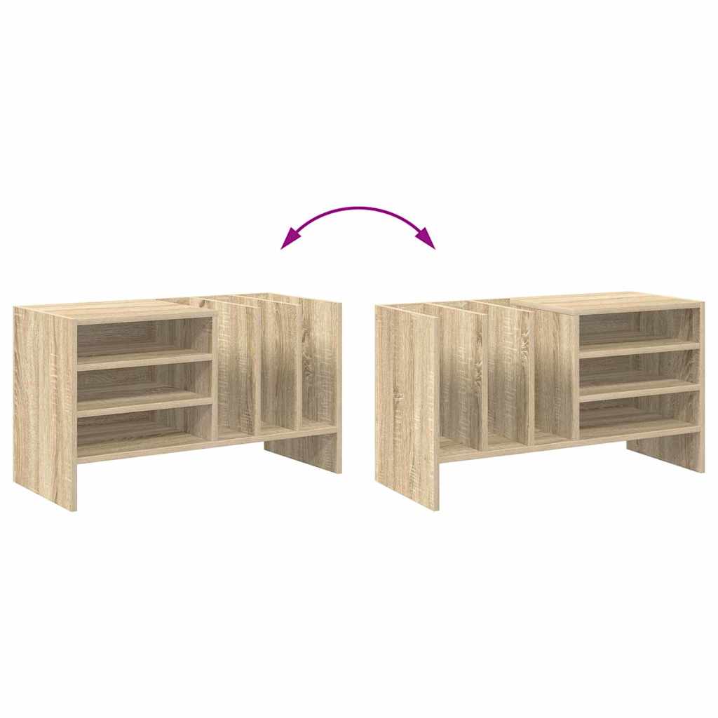 vidaXL Szafka na płyty winylowe z półką Dąb Sonoma 78,5 x 35 x 45 cm