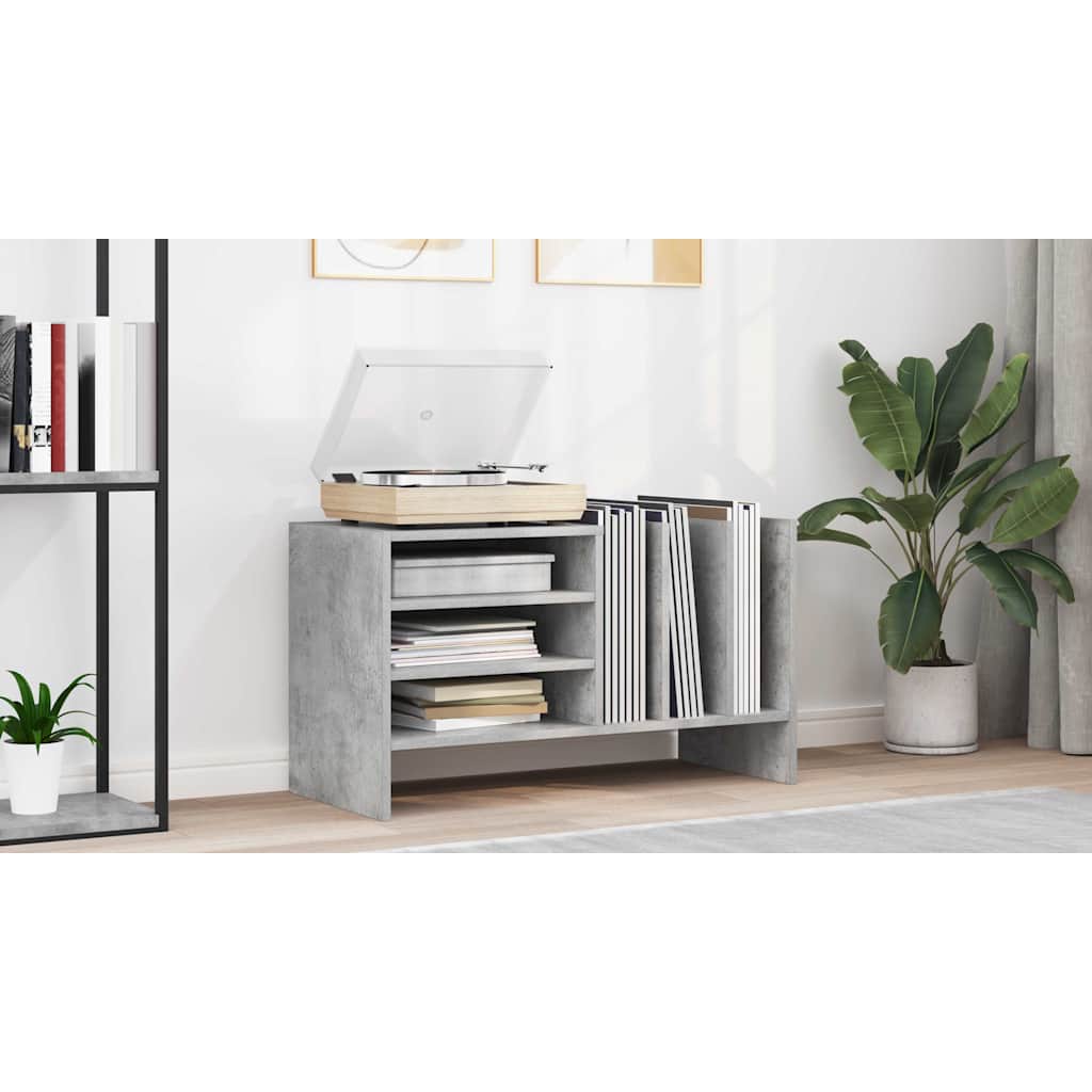 vidaXL Szafka na płyty winylowe Betonowy szary 78,5 x 35 x 45 cm