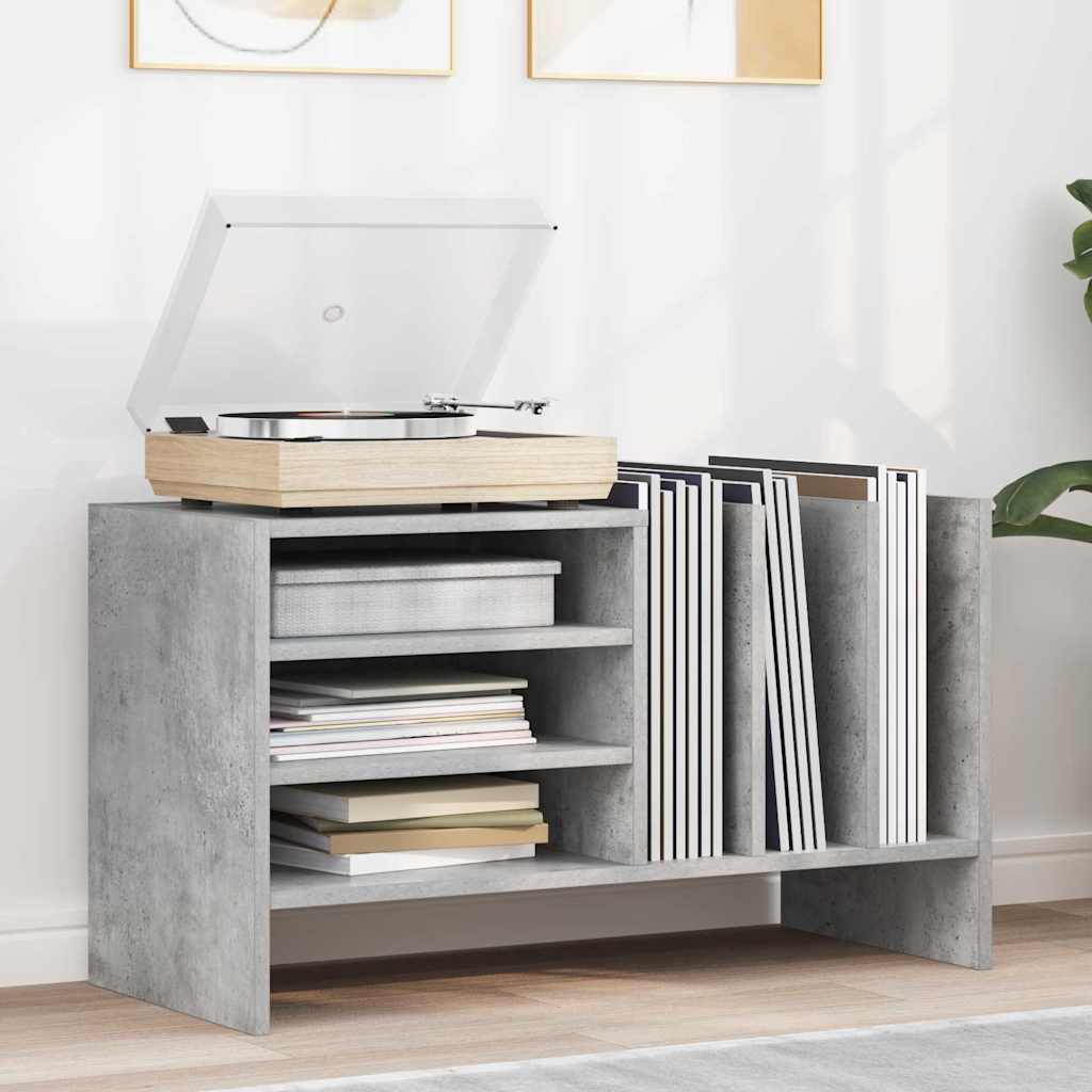 vidaXL Szafka na płyty winylowe Betonowy szary 78,5 x 35 x 45 cm