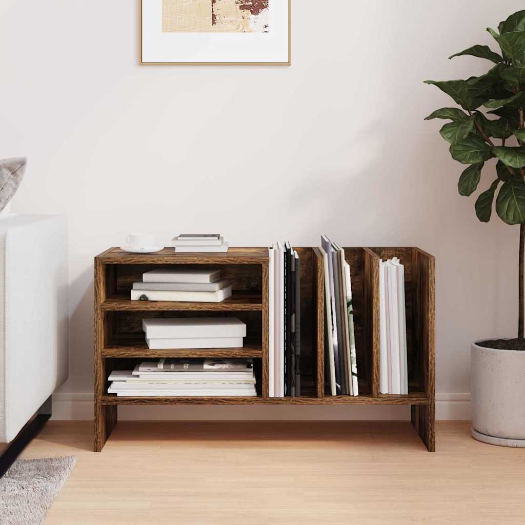 vidaXL Szafka na płyty winylowe z półką Dąb wędzony 78,5 x 35 x 45 cm