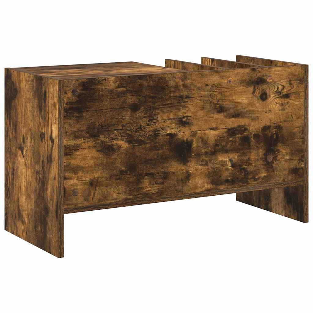 vidaXL Szafka na płyty winylowe z półką Dąb wędzony 78,5 x 35 x 45 cm