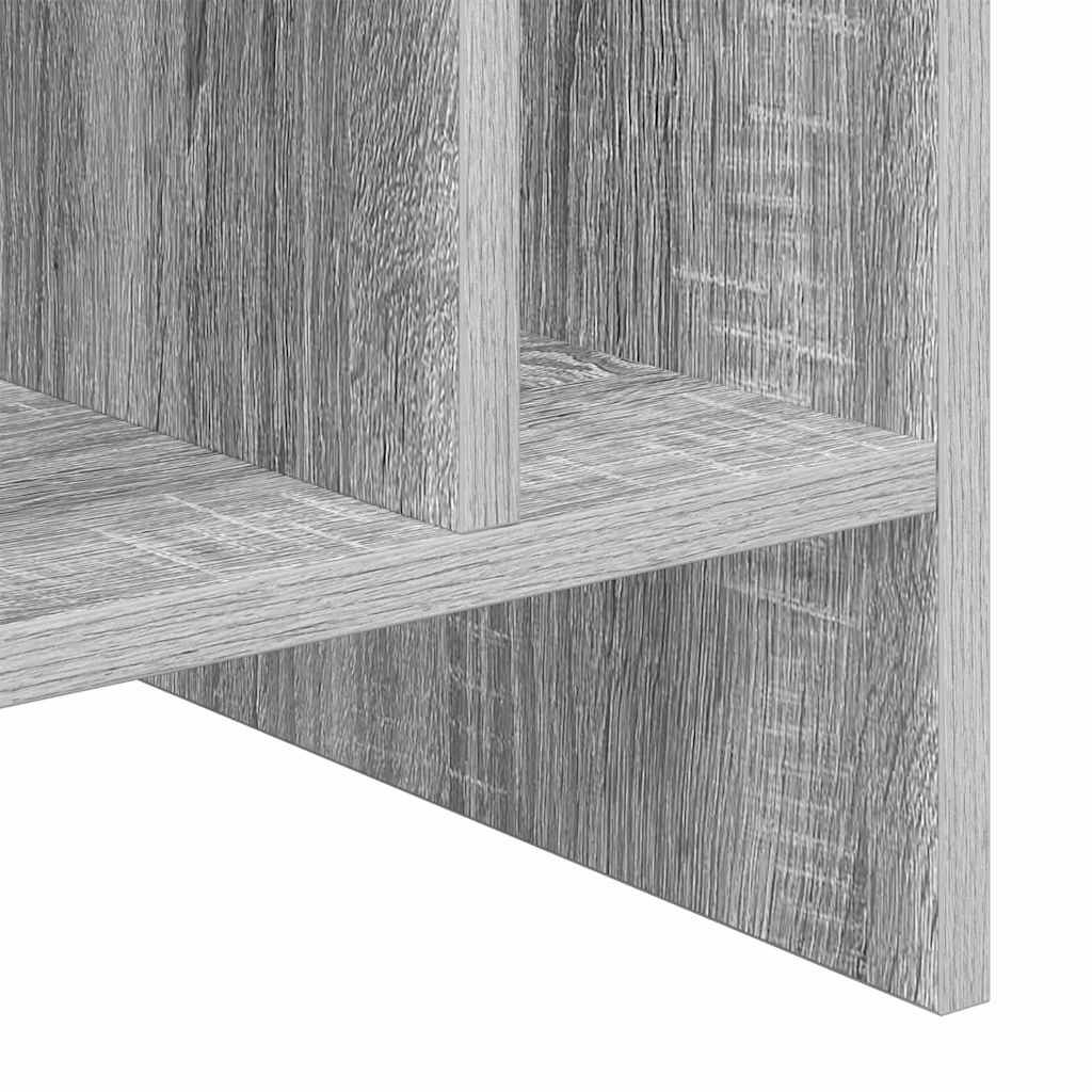 vidaXL Szafka na płyty winylowe z półką Szary Sonoma 78,5 x 35 x 45 cm