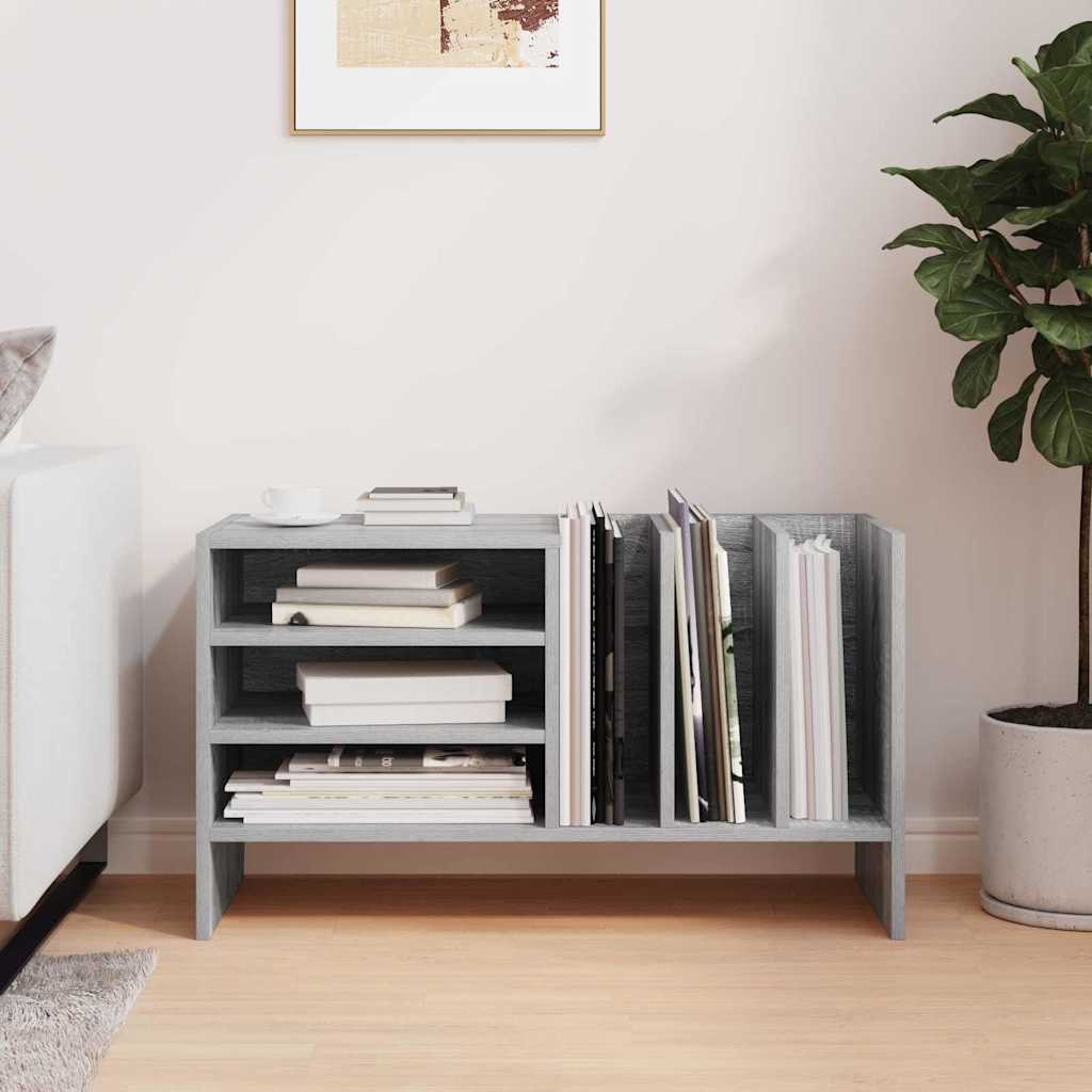 vidaXL Szafka na płyty winylowe z półką Szary Sonoma 78,5 x 35 x 45 cm