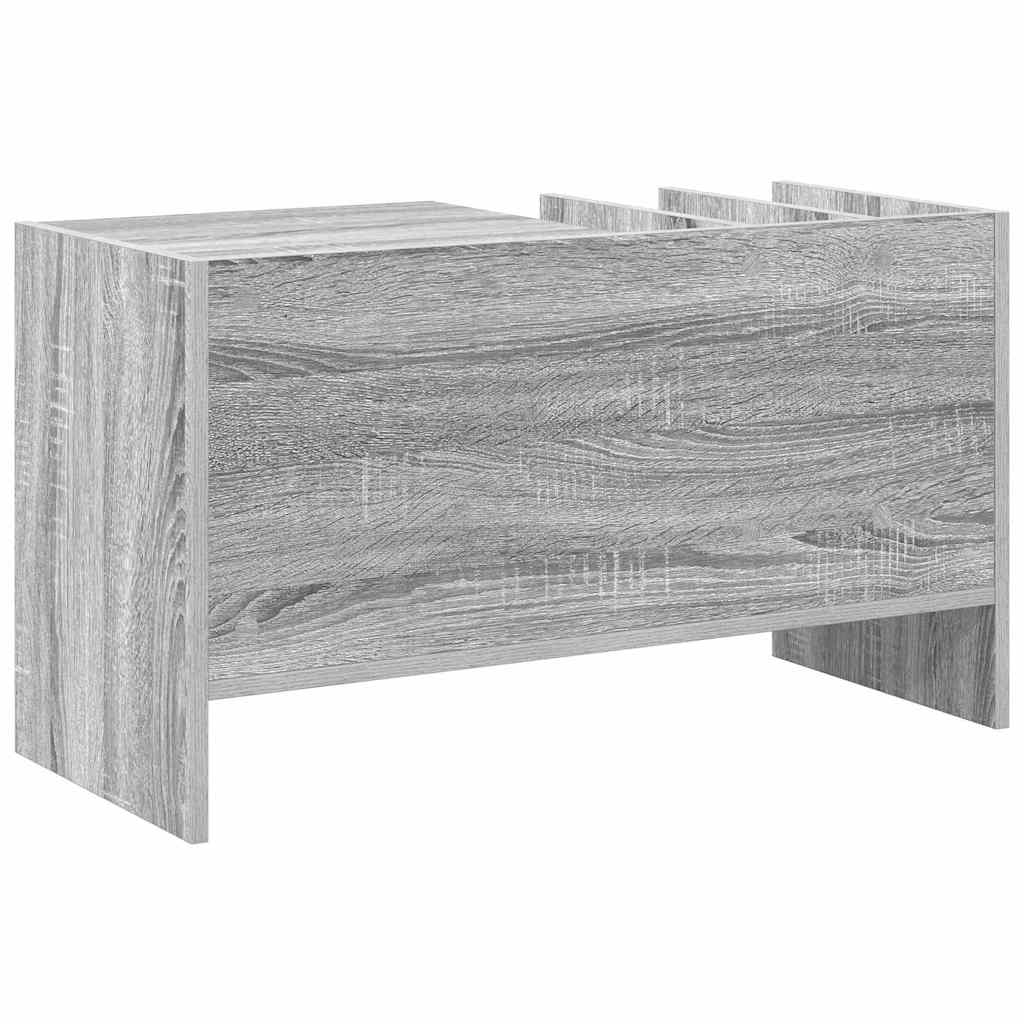 vidaXL Szafka na płyty winylowe z półką Szary Sonoma 78,5 x 35 x 45 cm