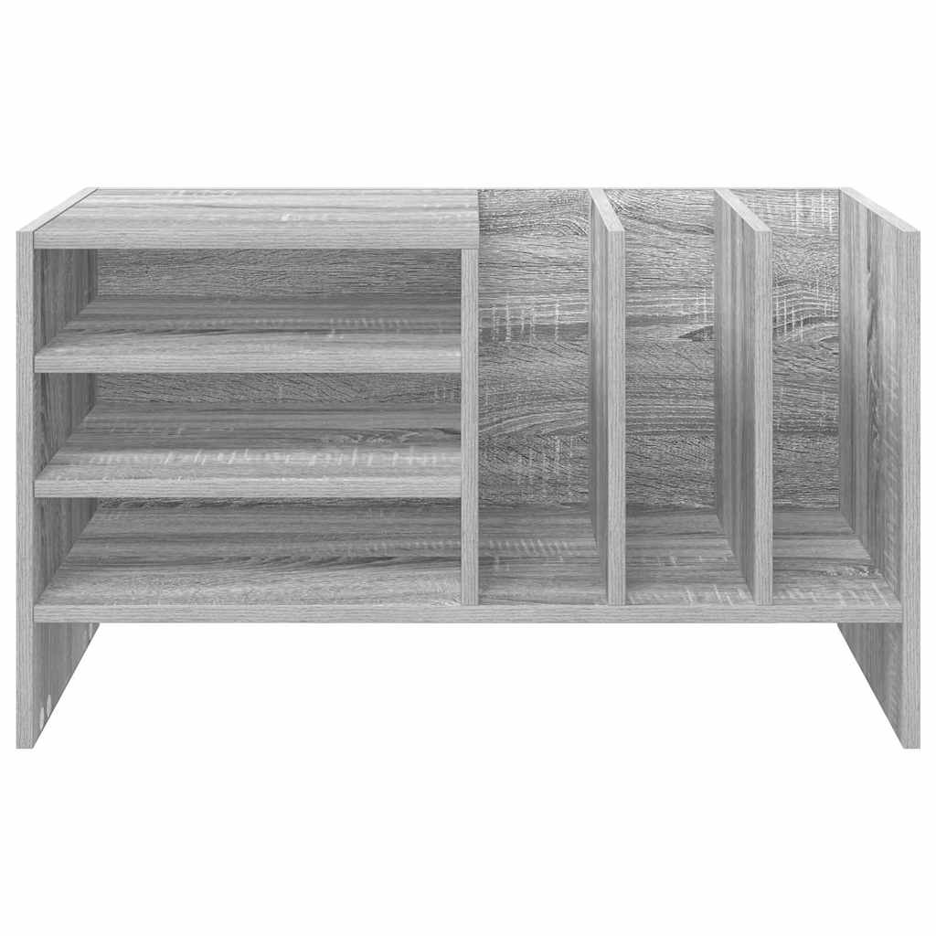 vidaXL Szafka na płyty winylowe z półką Szary Sonoma 78,5 x 35 x 45 cm