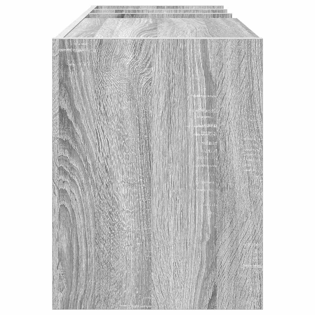 vidaXL Szafka na płyty winylowe z półką Szary Sonoma 78,5 x 35 x 45 cm