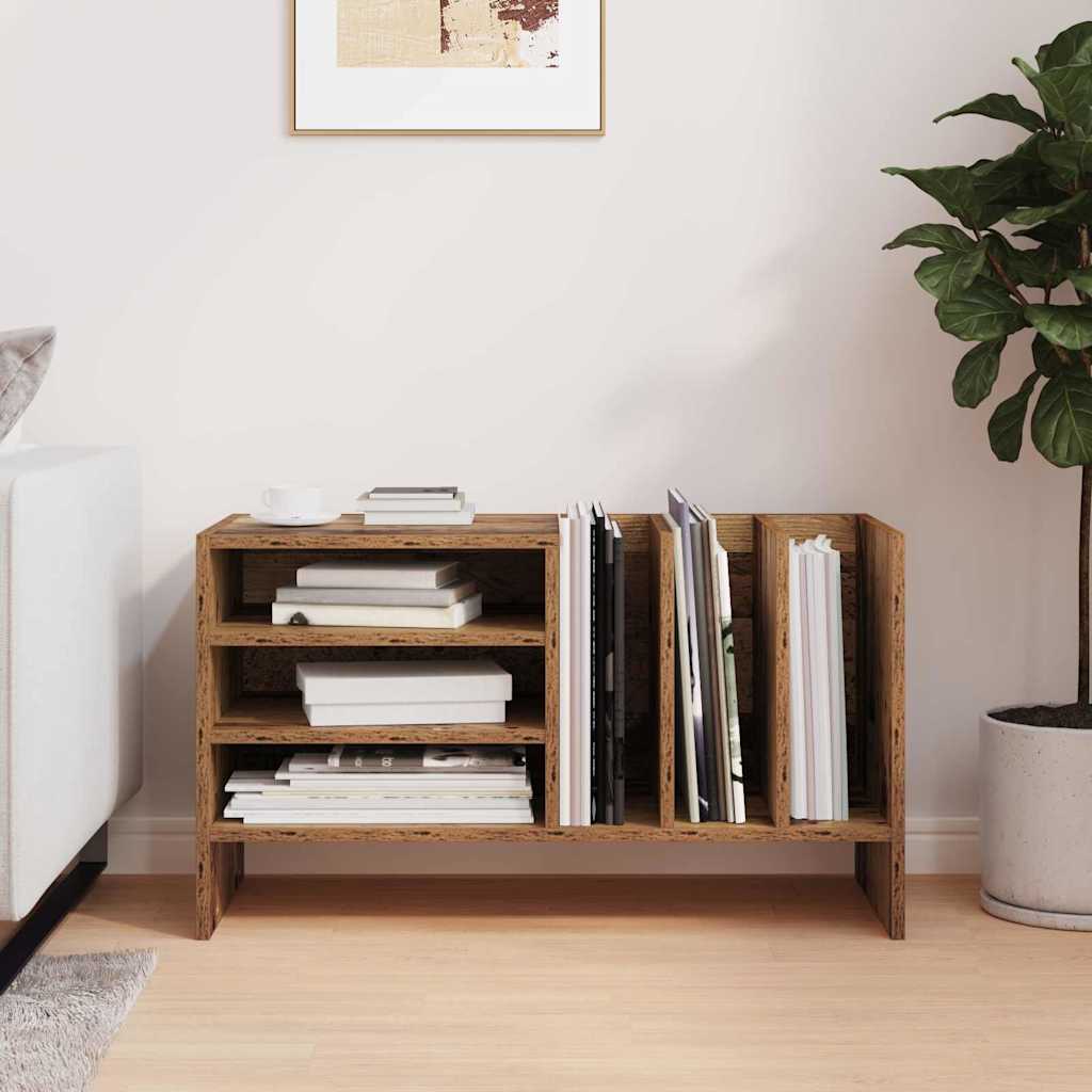 vidaXL Szafka na płyty winylowe z półką Stare drewno 78,5 x 35 x 45 cm