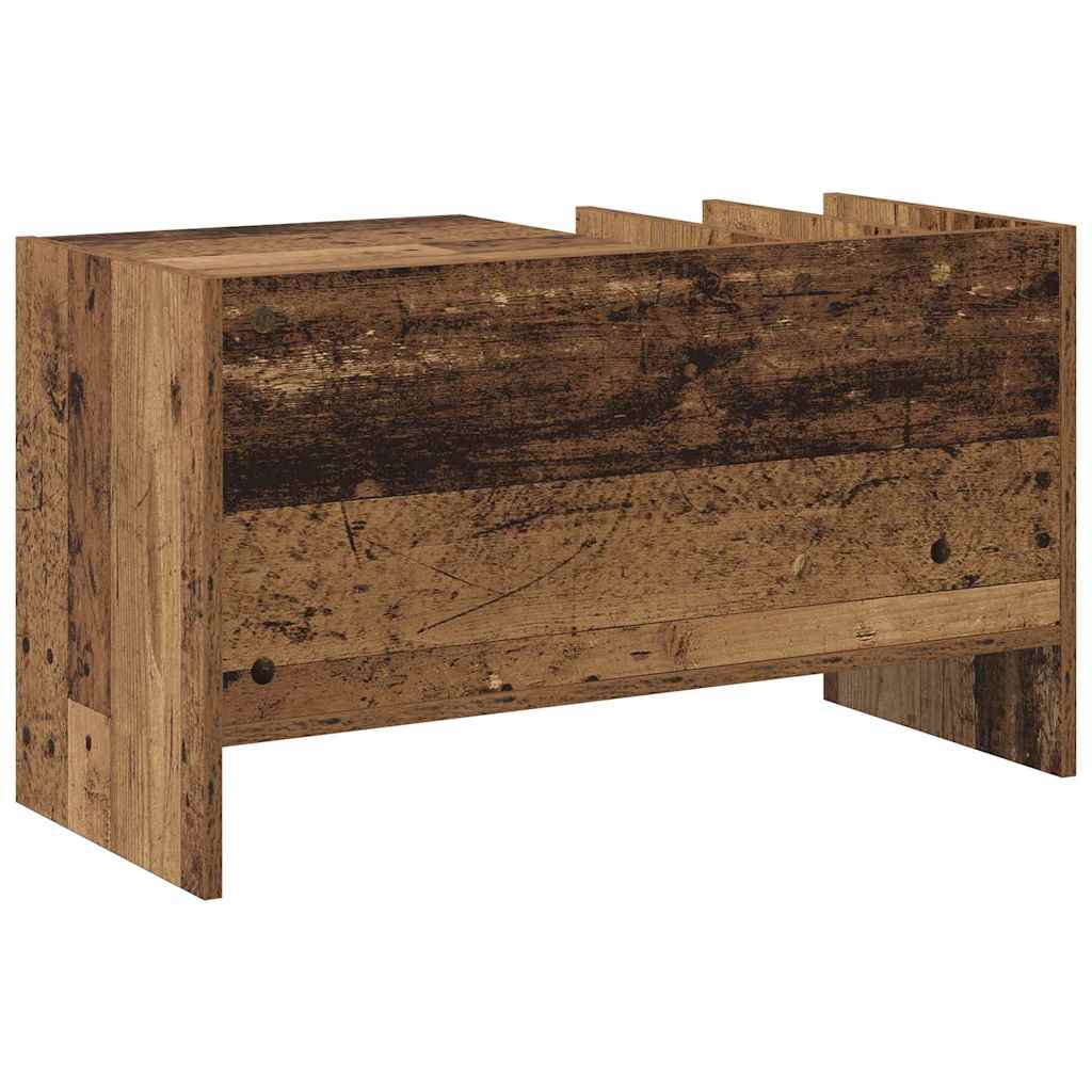 vidaXL Szafka na płyty winylowe z półką Stare drewno 78,5 x 35 x 45 cm