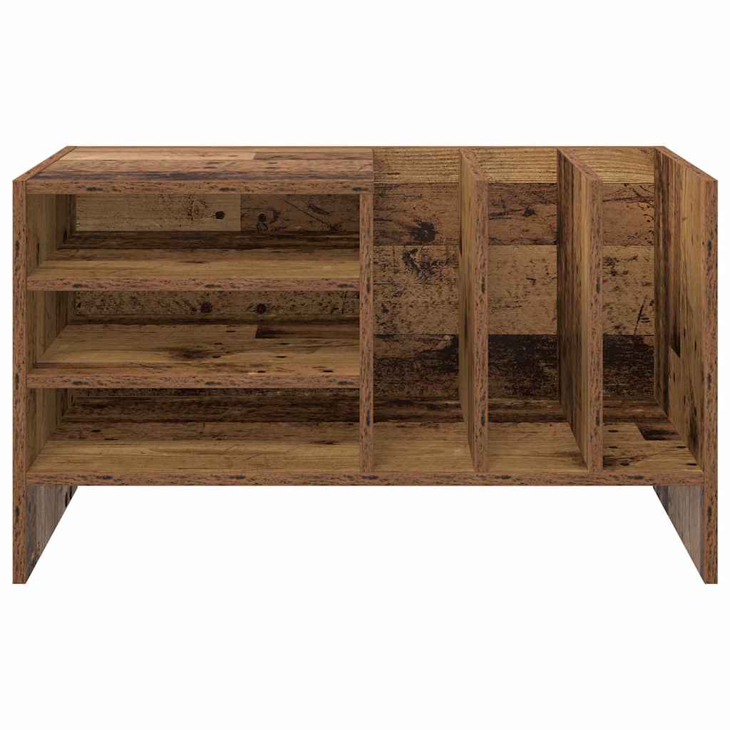 vidaXL Szafka na płyty winylowe z półką Stare drewno 78,5 x 35 x 45 cm
