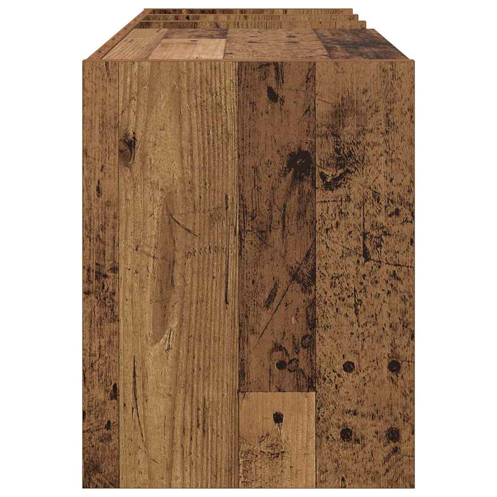 vidaXL Szafka na płyty winylowe z półką Stare drewno 78,5 x 35 x 45 cm