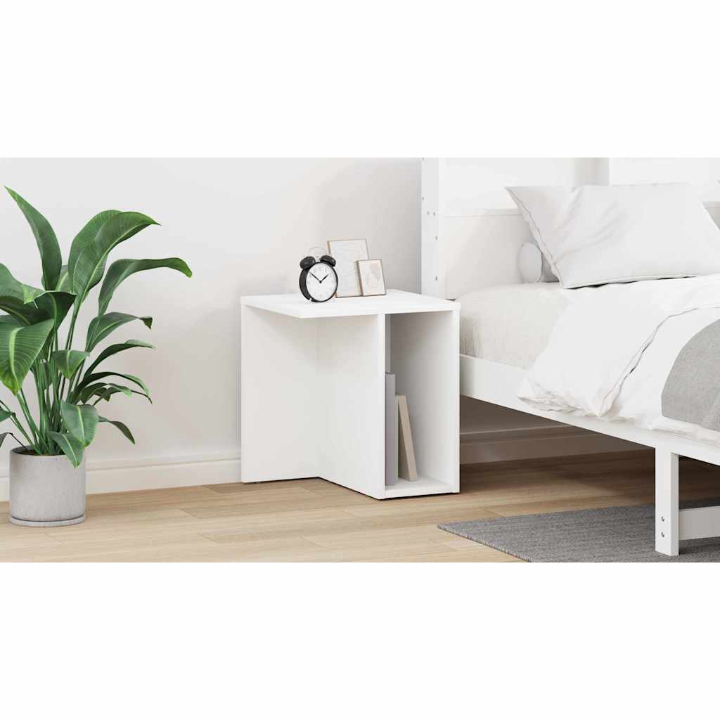 vidaXL Stolik końcowy Biały 37 x 32 x 40 cm Drewno inżynieryjne