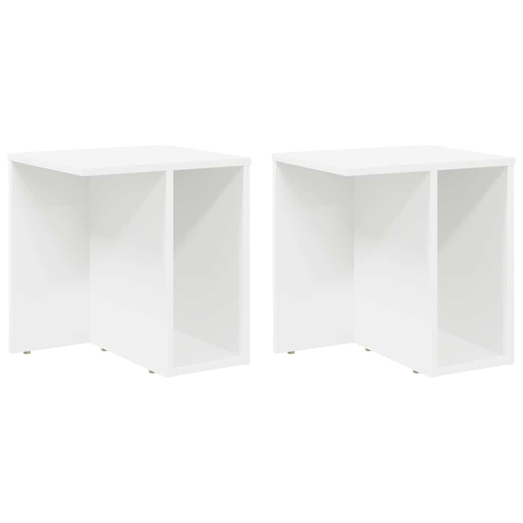 vidaXL Stolik końcowy 2 pcs Biały 37 x 32 x 40 cm