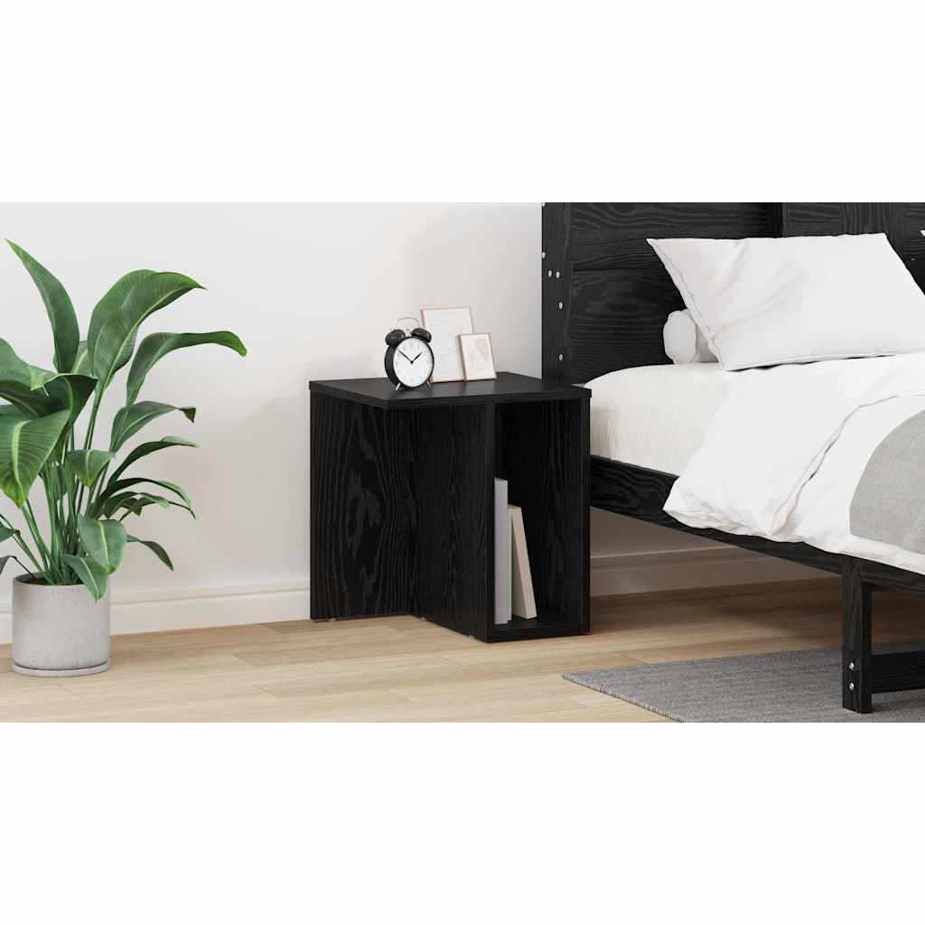 vidaXL Stolik końcowy Czarny Dąb 37 x 32 x 40 cm Drewno inżynieryjne