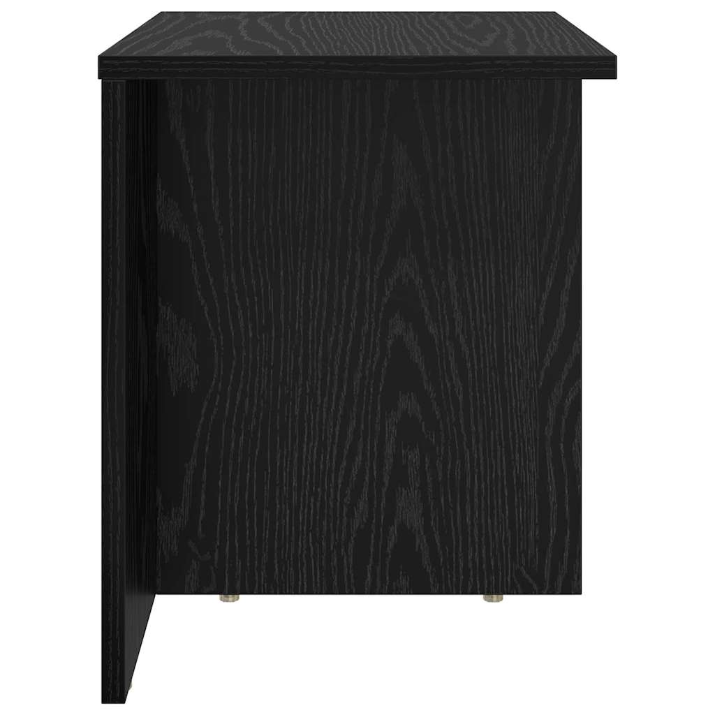 vidaXL Stolik końcowy 2 pcs Czarny Dąb 37 x 32 x 40 cm