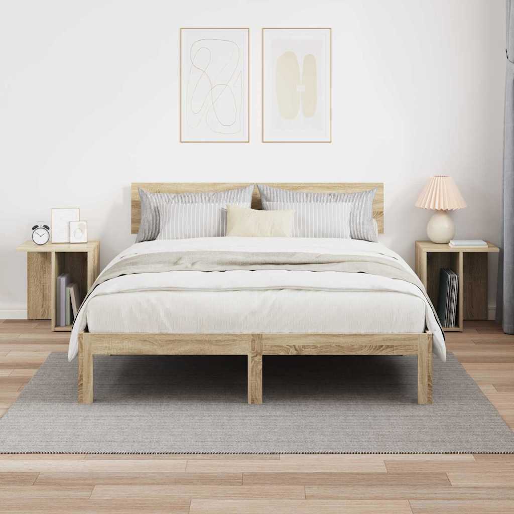 vidaXL Stolik końcowy 2 pcs Dąb Sonoma 37 x 32 x 40 cm