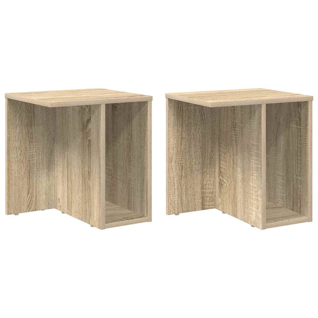 vidaXL Stolik końcowy 2 pcs Dąb Sonoma 37 x 32 x 40 cm