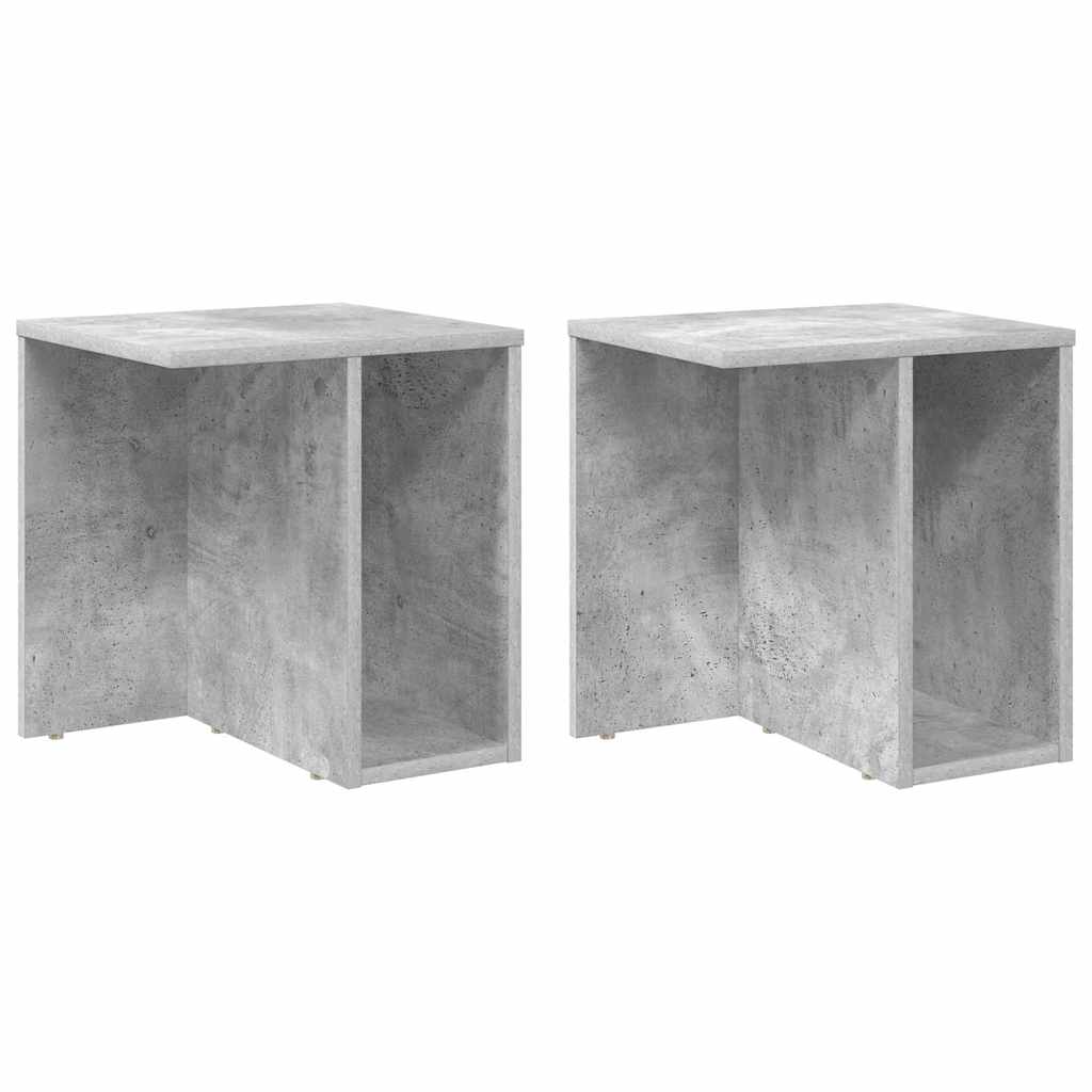 vidaXL Stolik końcowy 2 pcs Betonowy szary 37 x 32 x 40 cm