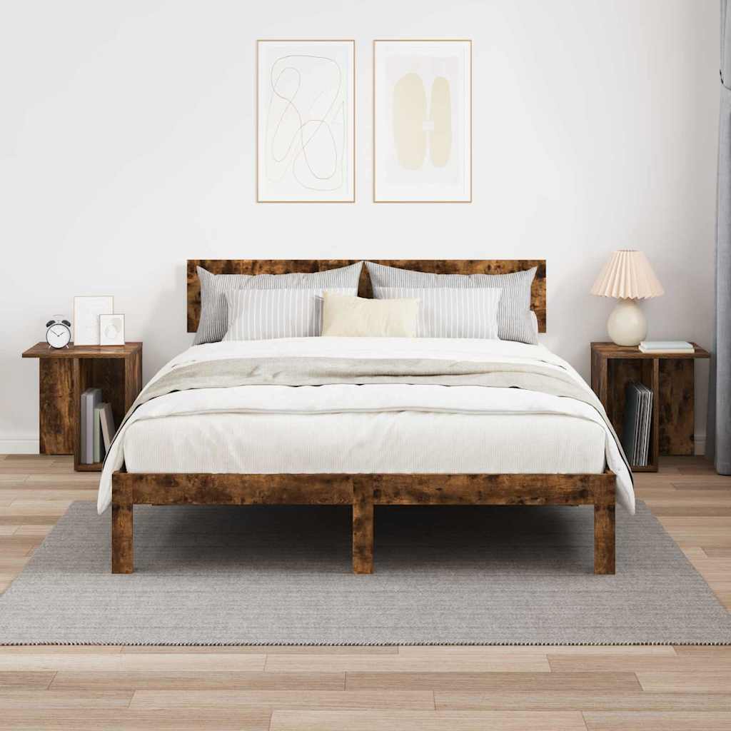 vidaXL Stolik końcowy 2 pcs Dąb wędzony 37 x 32 x 40 cm