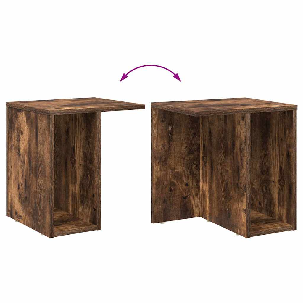 vidaXL Stolik końcowy 2 pcs Dąb wędzony 37 x 32 x 40 cm