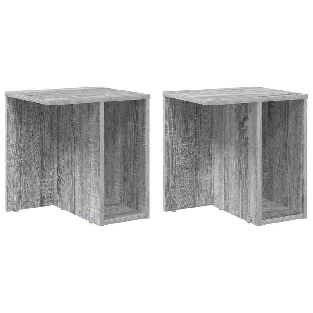 vidaXL Stolik końcowy 2 pcs Szary Sonoma 37 x 32 x 40 cm