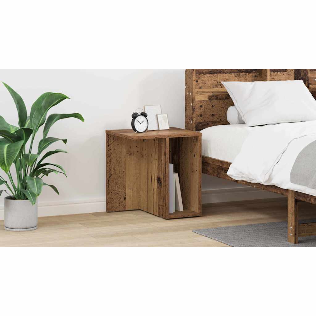 vidaXL Stolik końcowy Stare drewno 37 x 32 x 40 cm Drewno inżynieryjne