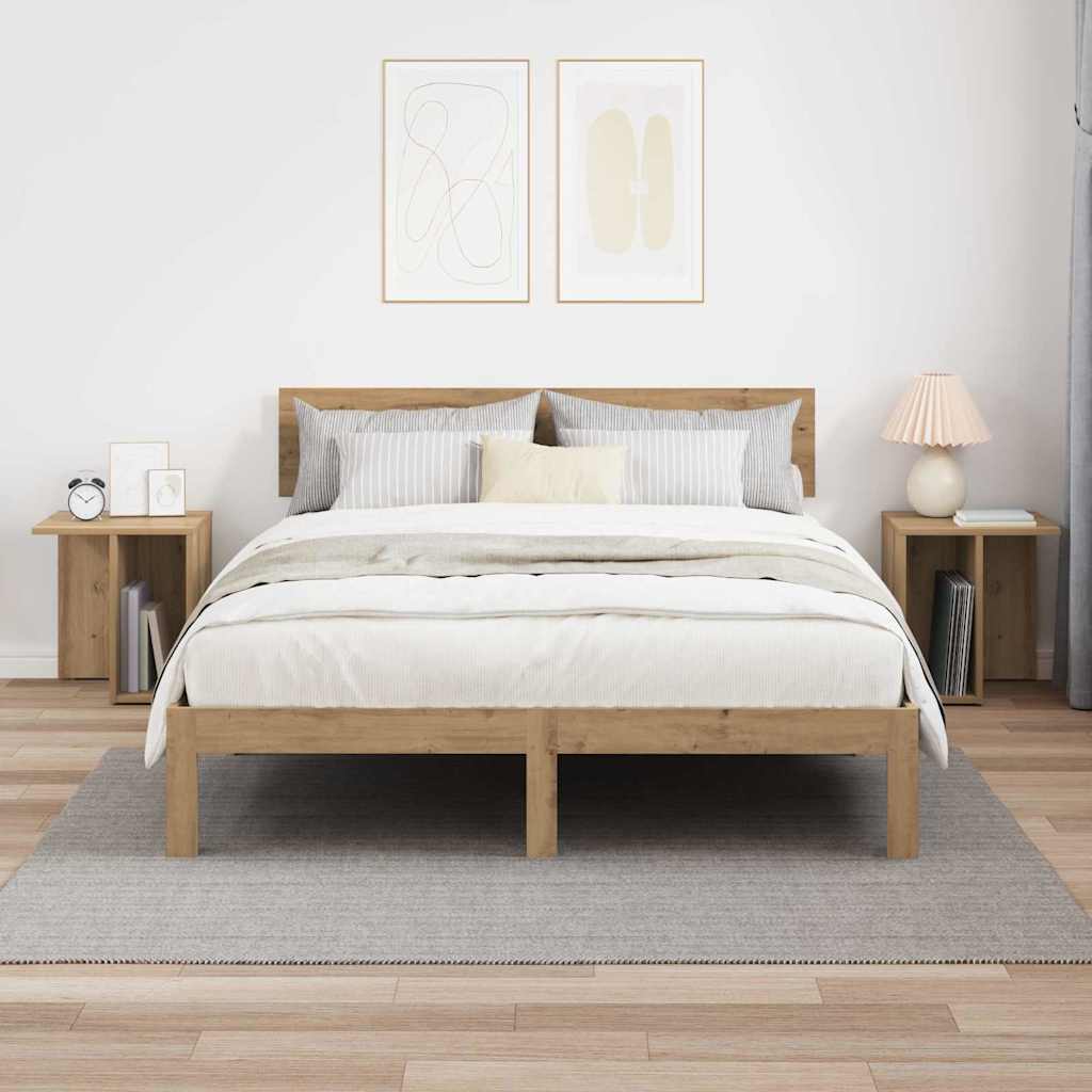 vidaXL Stolik końcowy 2 pcs Dąb rzemieślniczy 37 x 32 x 40 cm