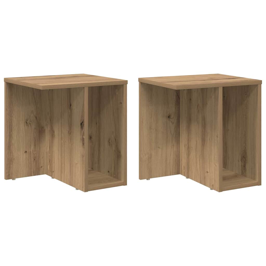 vidaXL Stolik końcowy 2 pcs Dąb rzemieślniczy 37 x 32 x 40 cm