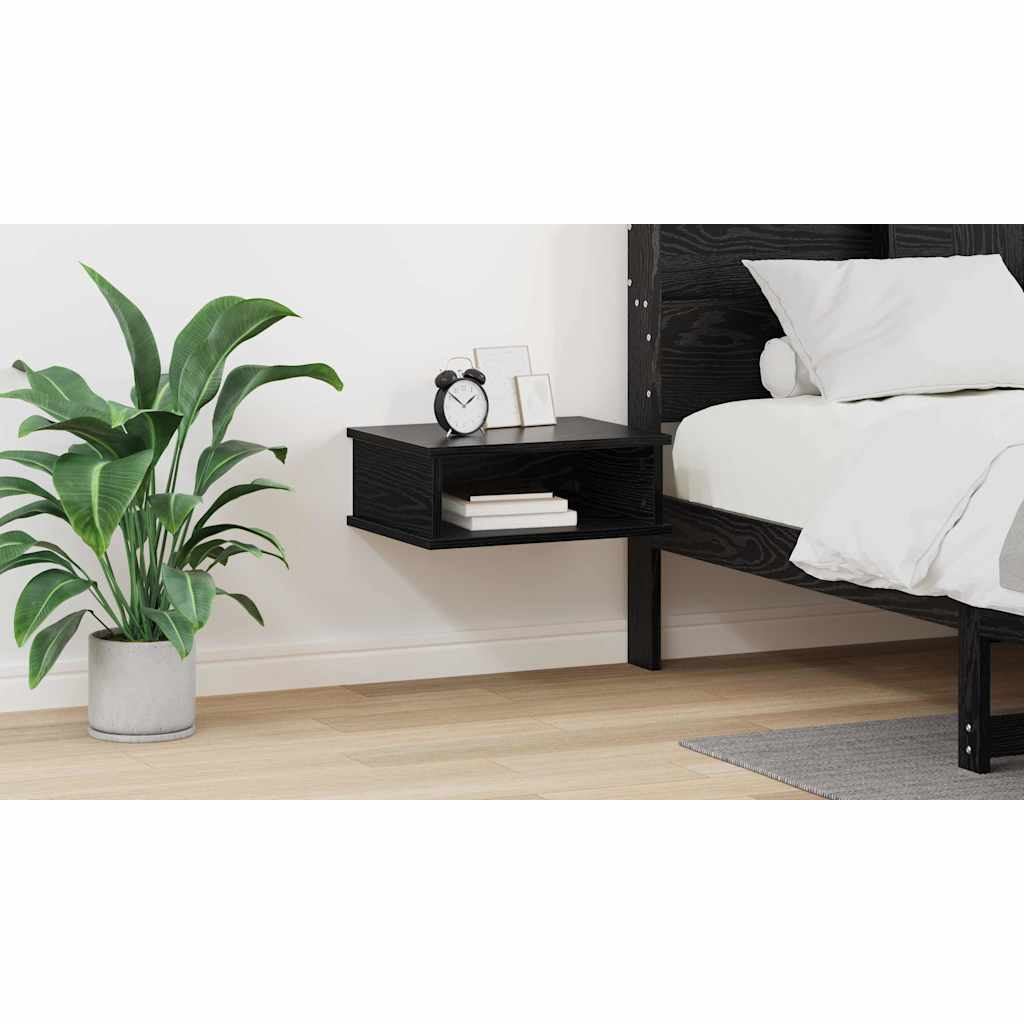 vidaXL Stolik nocny Czarny Dąb 40 x 31 x 15 cm Drewno inżynieryjne