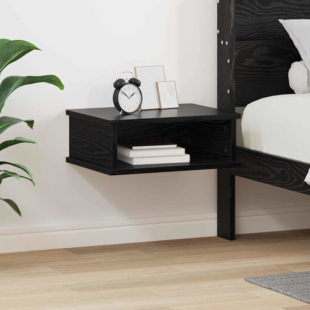 vidaXL Stolik nocny Czarny Dąb 40 x 31 x 15 cm Materiał drewnopochodny