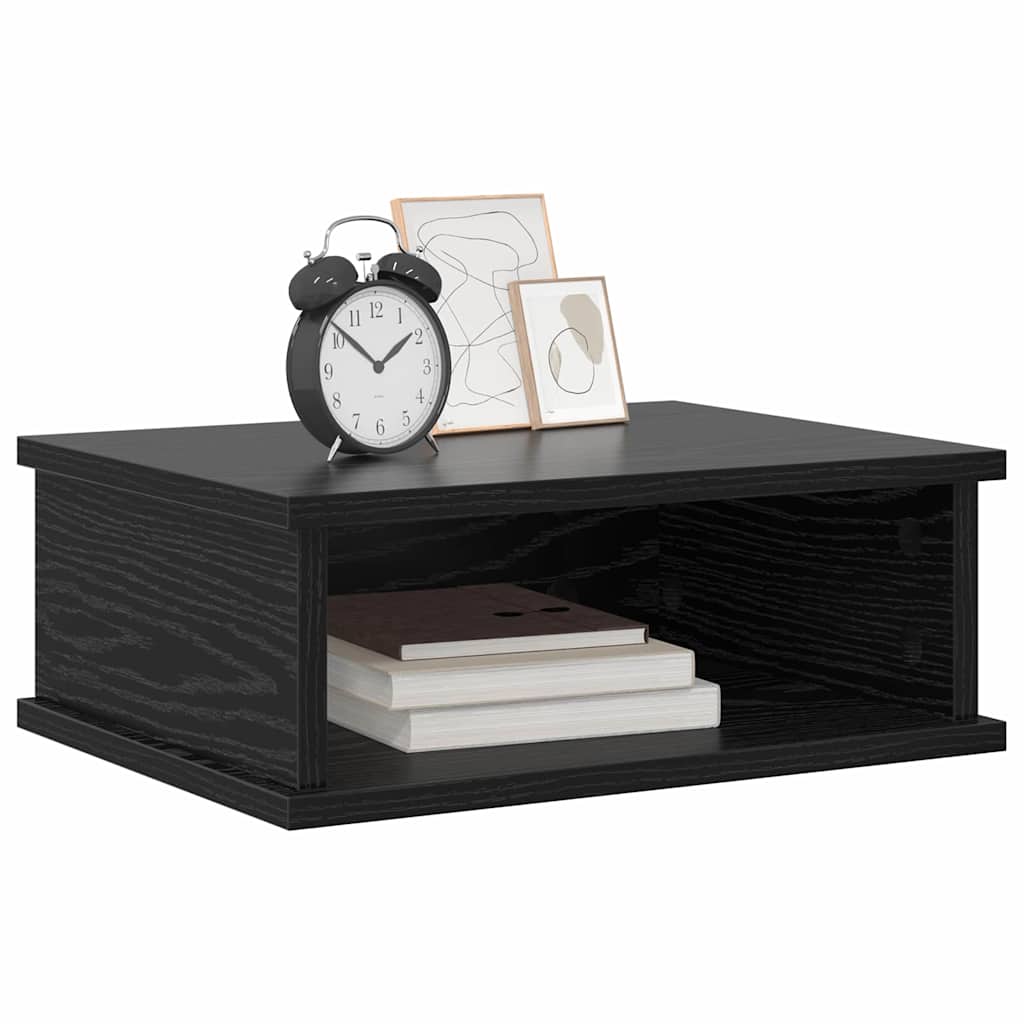 vidaXL Stolik nocny Czarny Dąb 40 x 31 x 15 cm Materiał drewnopochodny