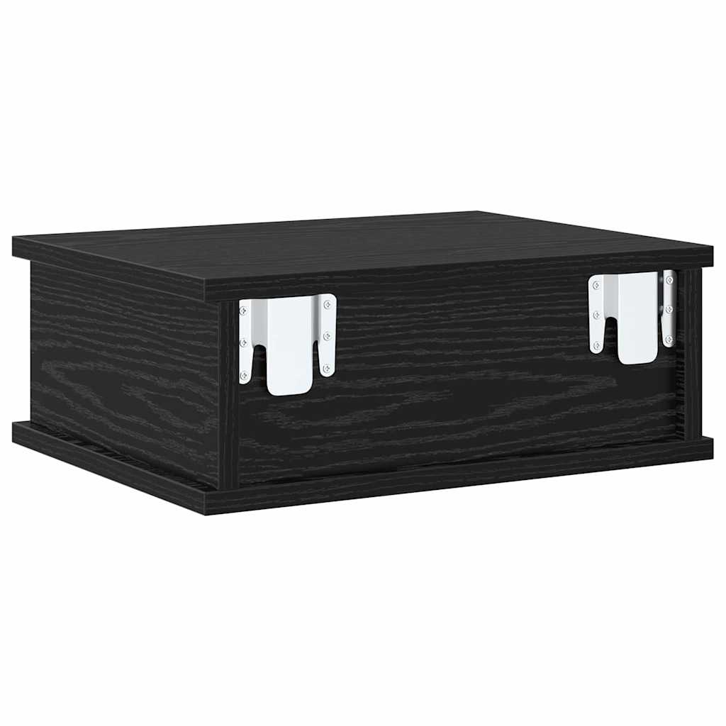 vidaXL Stolik nocny 2 pcs Czarny Dąb 40 x 31 x 15 cm
