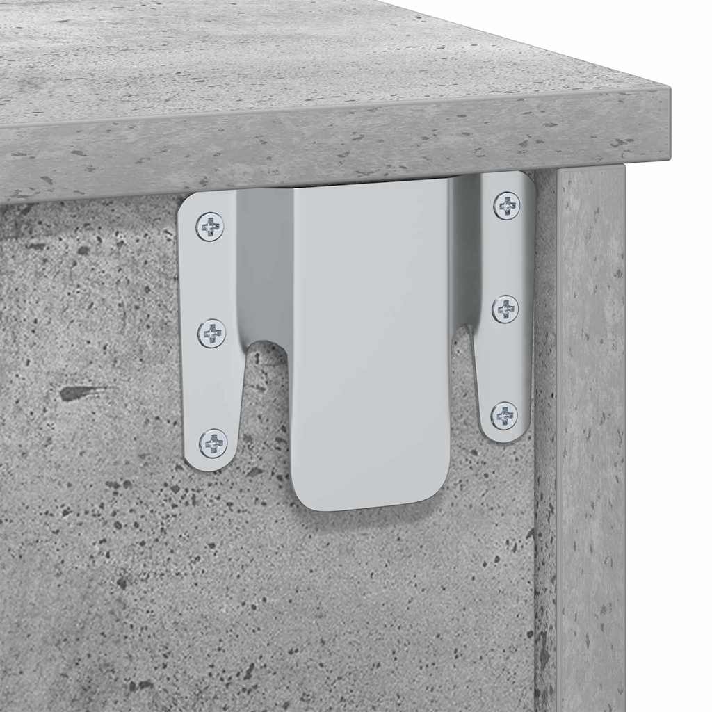 vidaXL Stolik nocny 2 pcs Betonowy szary 40 x 31 x 15 cm