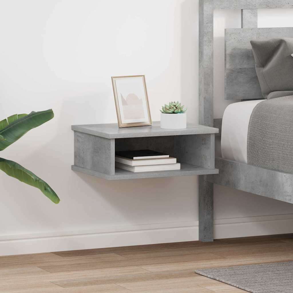 vidaXL Stolik nocny 2 pcs Betonowy szary 40 x 31 x 15 cm