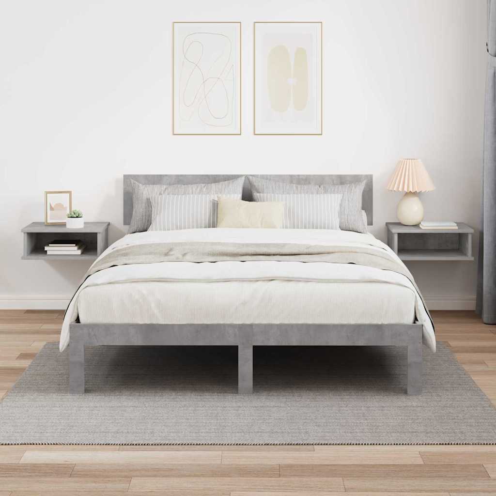 vidaXL Stolik nocny 2 pcs Betonowy szary 40 x 31 x 15 cm